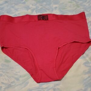 Victoria's Secret Hot Pink Rhinestone Logo Briefs